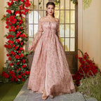 Damen Off-Shoulder Maxikleid mit fließendem Schnitt und floralem Design R&B