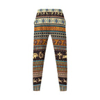 Damen modische und bequeme Leggings im Ethno-Stil mit buntem Muster R&B