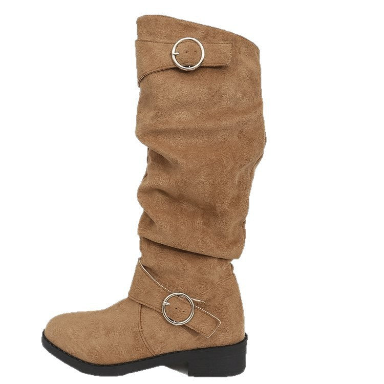 Damen Hohe Stiefel mit modischem Ringdetail und komfortablem Innenfutter R&B