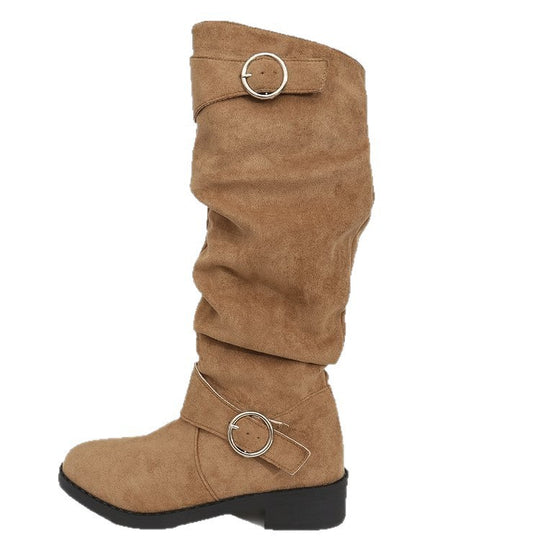Damen Hohe Stiefel mit modischem Ringdetail und komfortablem Innenfutter R&B