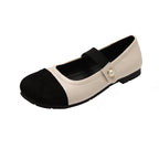 Damen elegante Ballerinas mit komfortablem Riemchen und modischer Perlenapplikation R&B