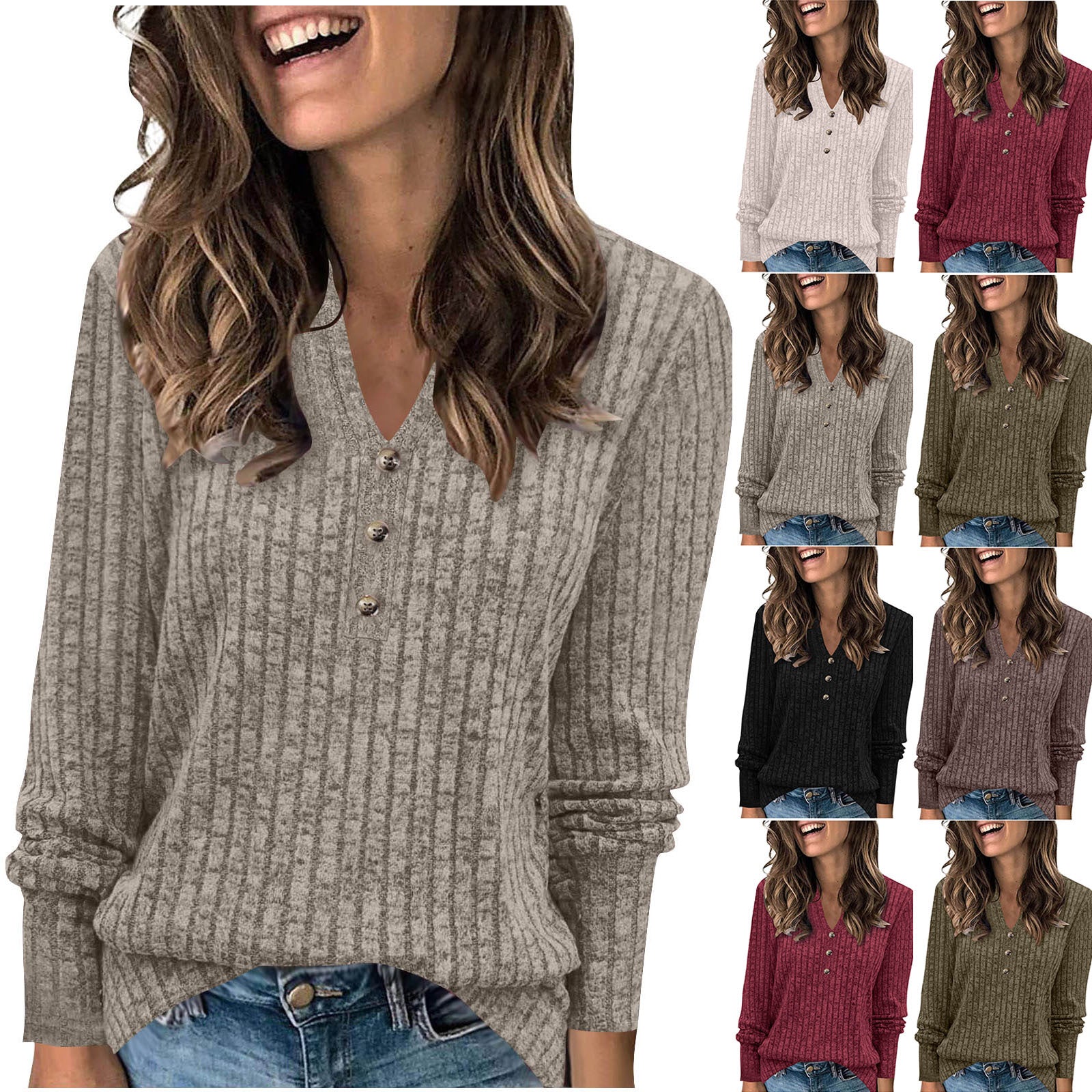 Damen Langarm Pullover