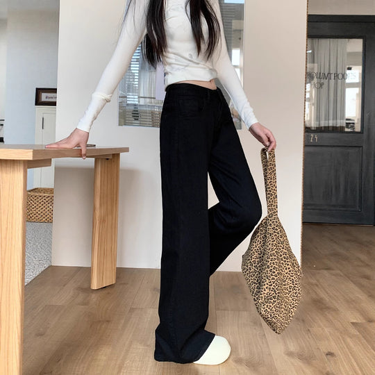 Damen Weite Flared Jeans mit hohem Bund und modernem Schnitt R&B