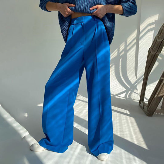 Damen Weite Palazzo-Hose mit eleganter Taillierung und modischem Schnitt R&B