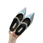 Damen elegante Ballerinas mit funkelndem Strassband R&B