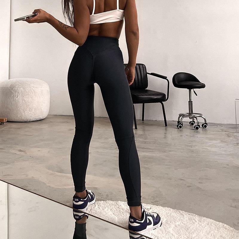 Damen Hochtaillierte Fitness-Leggings R&B