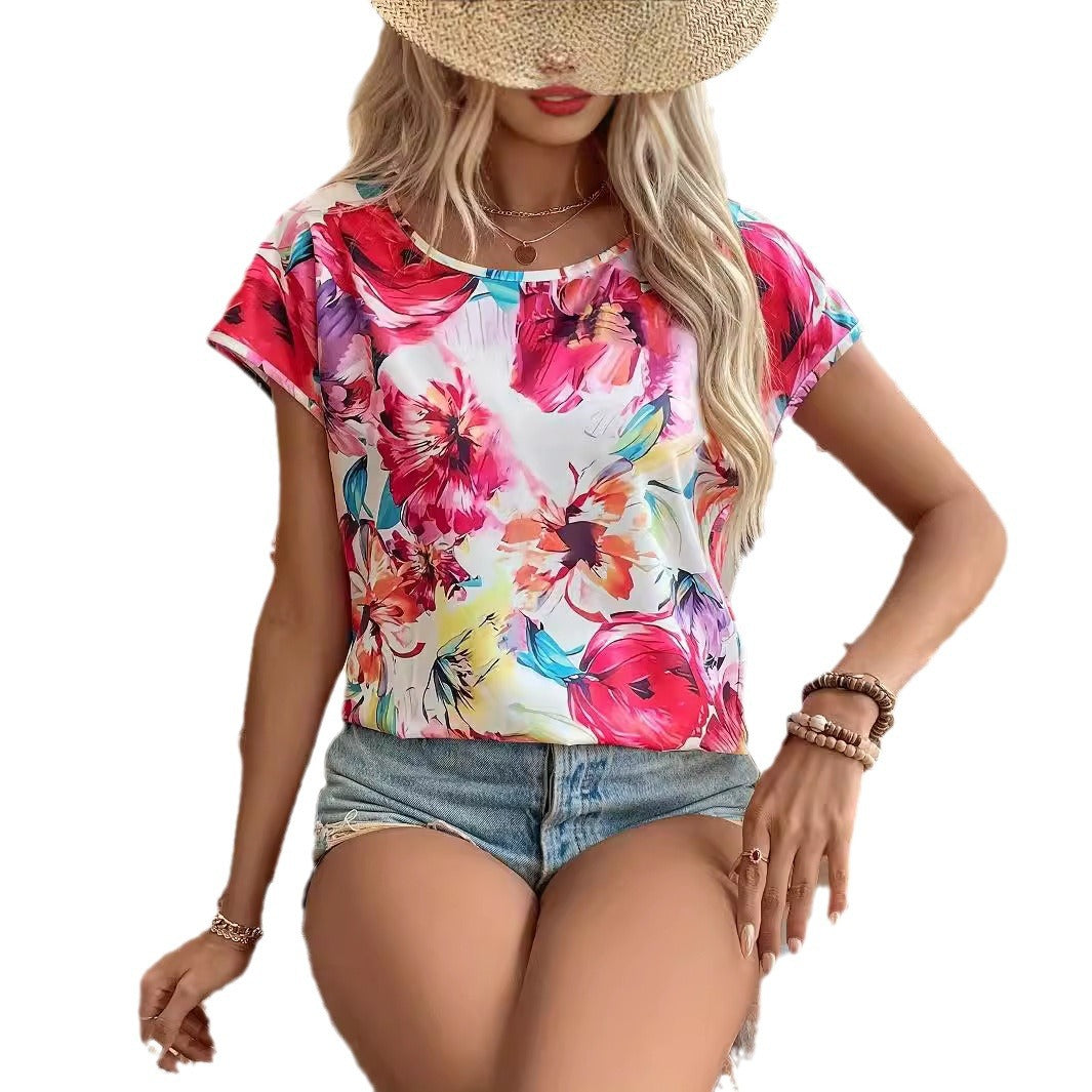 Damen Leichte Bluse mit floralen Mustern R&B