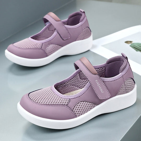 Damen Komfortable Sneakers mit verstellbarem Riemen R&B