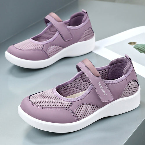 Damen Komfortable Sneakers mit verstellbarem Riemen R&B