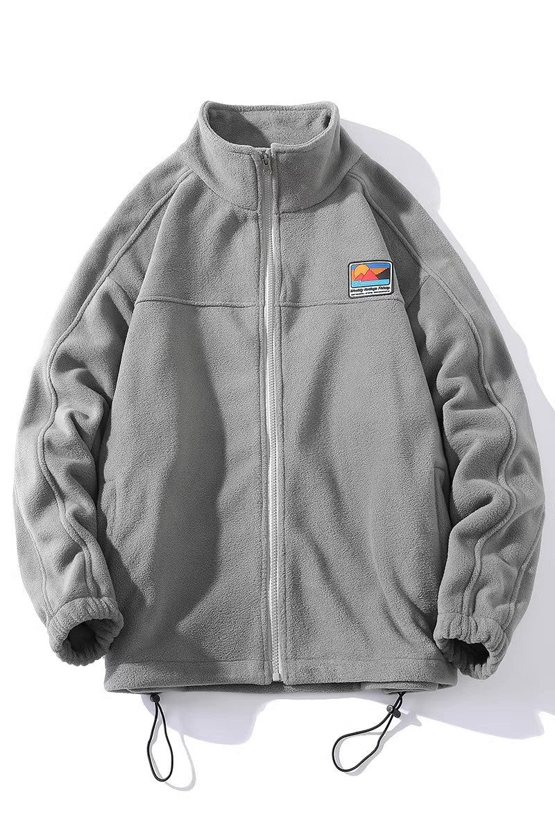 Herren Fleecejacke mit hohem Kragen und praktischen Taschen R&B
