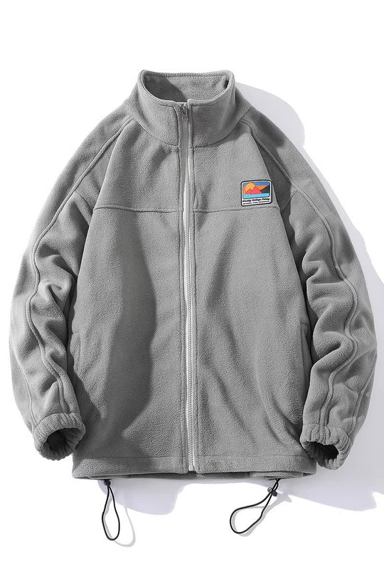 Herren Fleecejacke mit hohem Kragen und praktischen Taschen R&B