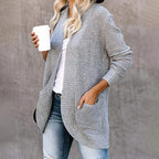 Damen Strickjacke mit modernem Strickmuster und praktischen Taschen R&B
