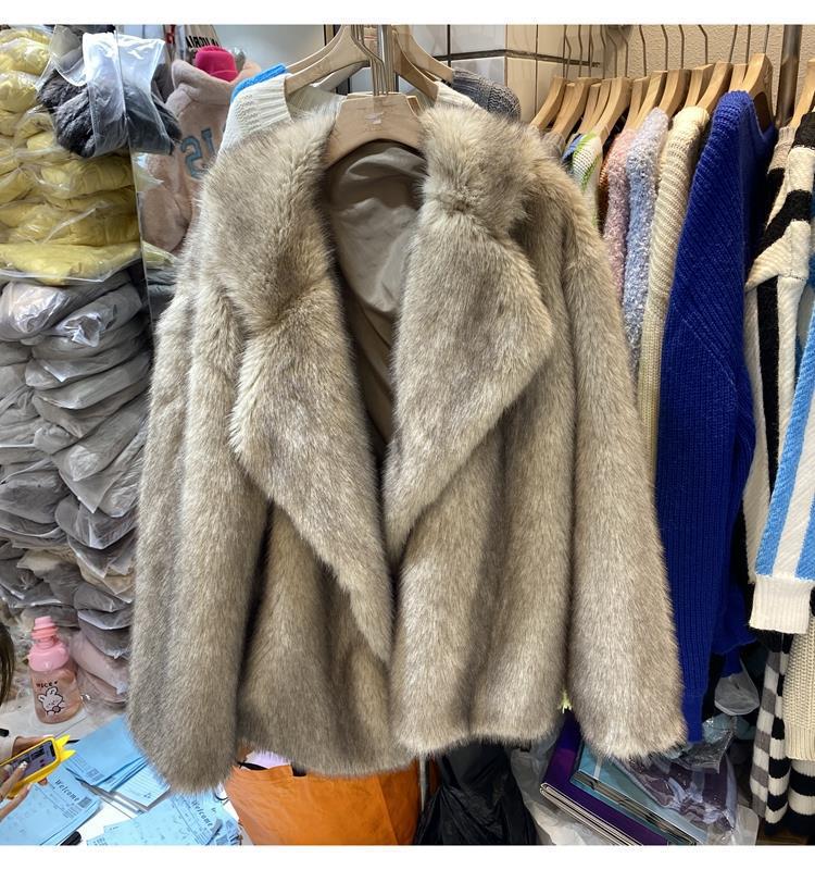 Damen Flauschiger Kunstfellüberwurf R&B