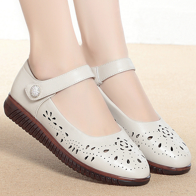Damen Elegante und luftige Ballerinas mit verstellbarem Riemen R&B