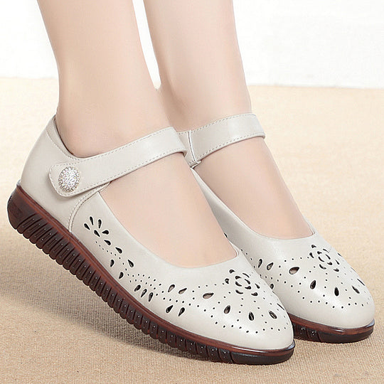 Damen Elegante und luftige Ballerinas mit verstellbarem Riemen R&B