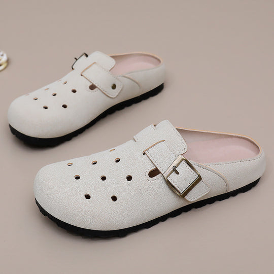 Damen Komfortable Clogs mit verstellbarem Riemen R&B