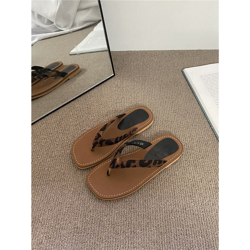 Damen trendige Clogs mit Leopardenmuster R&B