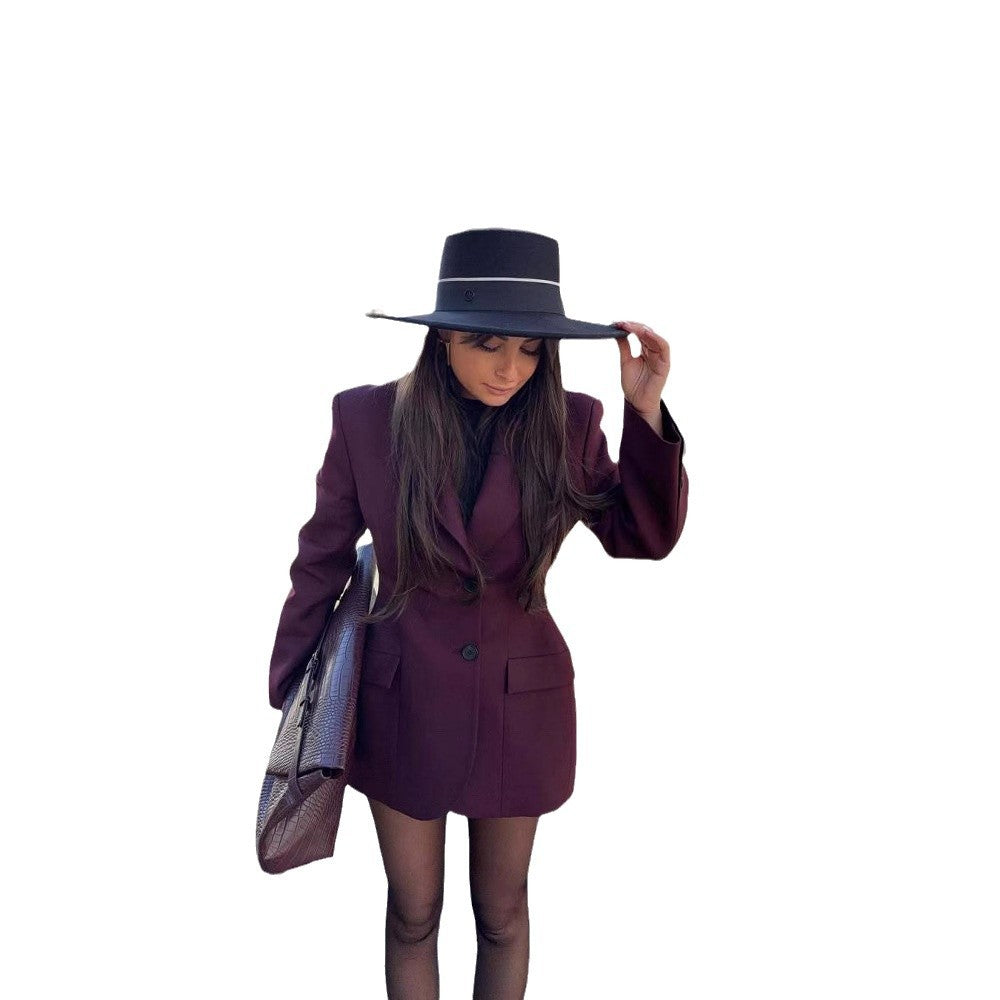 Damen Oversized Blazer aus hochwertigem Stoff mit modernen Taschen R&B