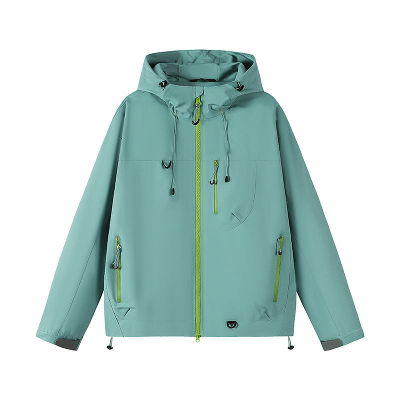 Damen funktionale Wetterjacke mit verstellbarem Kapuzensystem und atmungsaktiven Eigenschaften
