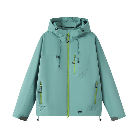 Damen funktionale Wetterjacke mit verstellbarem Kapuzensystem und atmungsaktiven Eigenschaften R&B