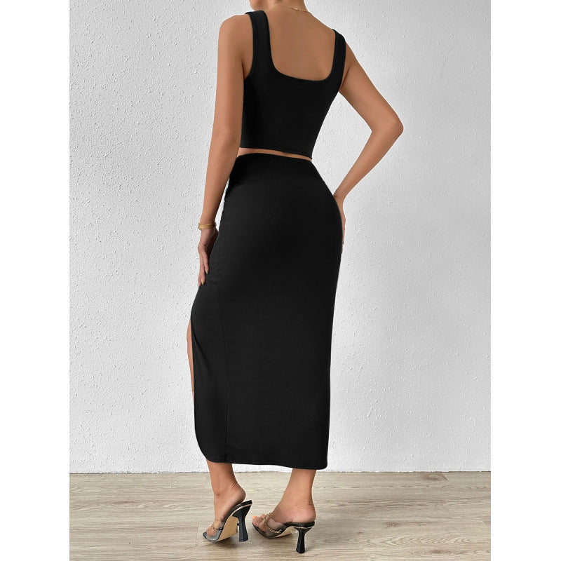 Damen Elegantes Maxi-Kleid mit seitlichem Schlitz und lässigem Wickeldesign R&B