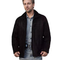 Herren Lammfelljacke mit breitem Kragen und praktischen Taschen R&B