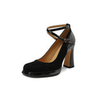 Damen elegante High-Heel-Pumps mit modischem Riemchen R&B