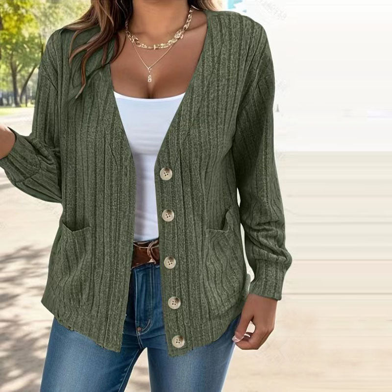 R&B | Strickjacke Polyester Komfortabel, Leicht, Taschen