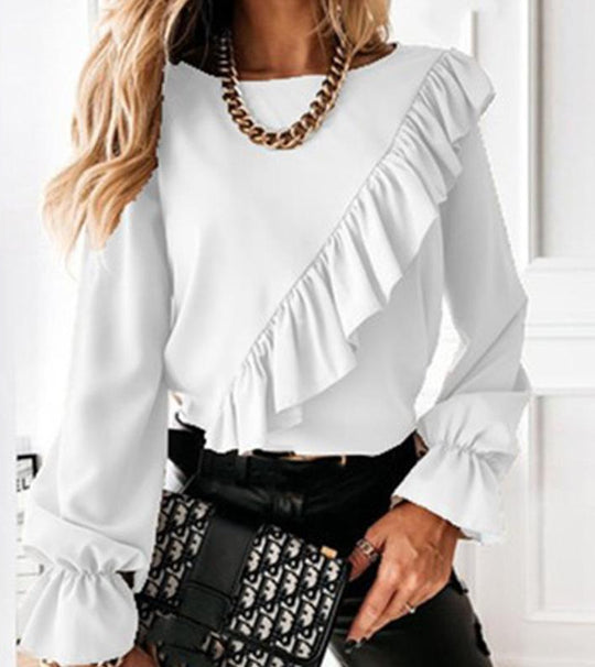 Damen Bluse mit voluminösen Rüschen R&B