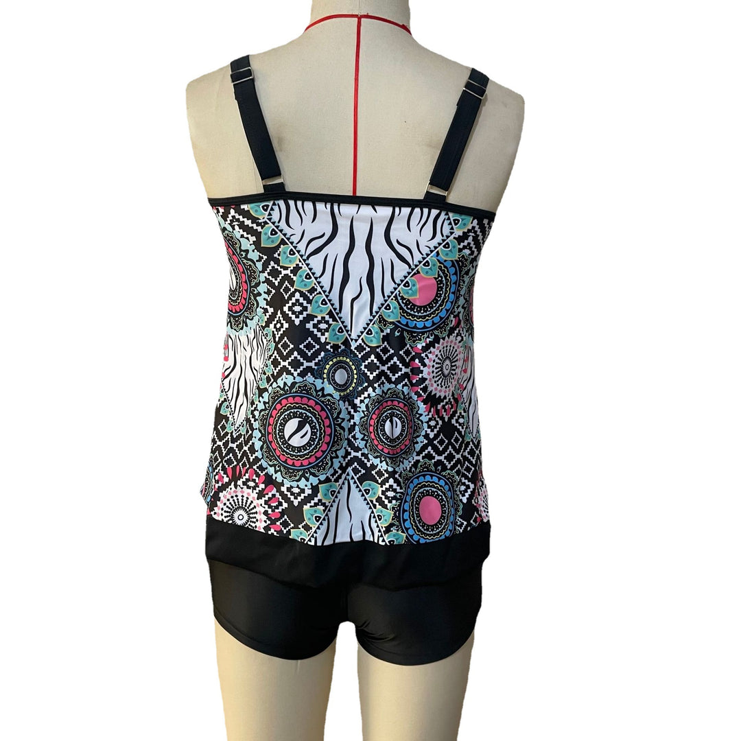 Damen Komfortabler Tankini mit verspieltem Muster R&B