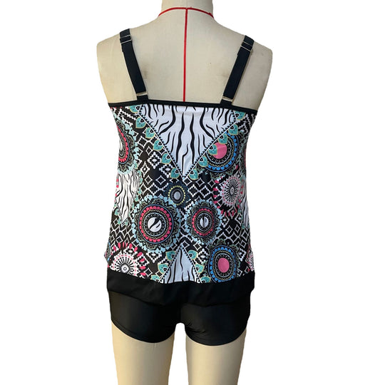Damen Komfortabler Tankini mit verspieltem Muster R&B