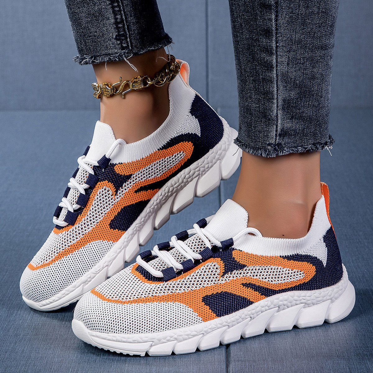 Damen Leichte Sportschuhe mit atmungsaktivem Mesh-Obermaterial und rutschfester Sohle