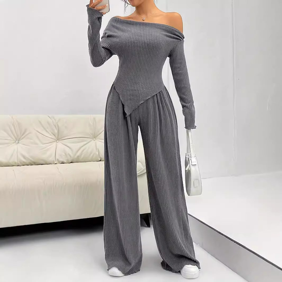 Damen trendiger Jumpsuit mit Off-Shoulder-Design