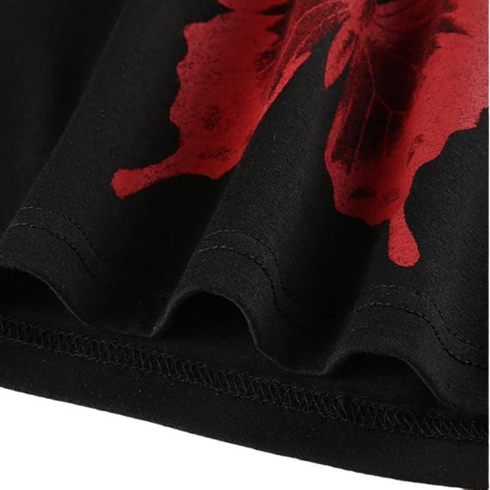 Damen ärmelloses Oberteil mit einzigartigem Schmetterlingsdruck R&B