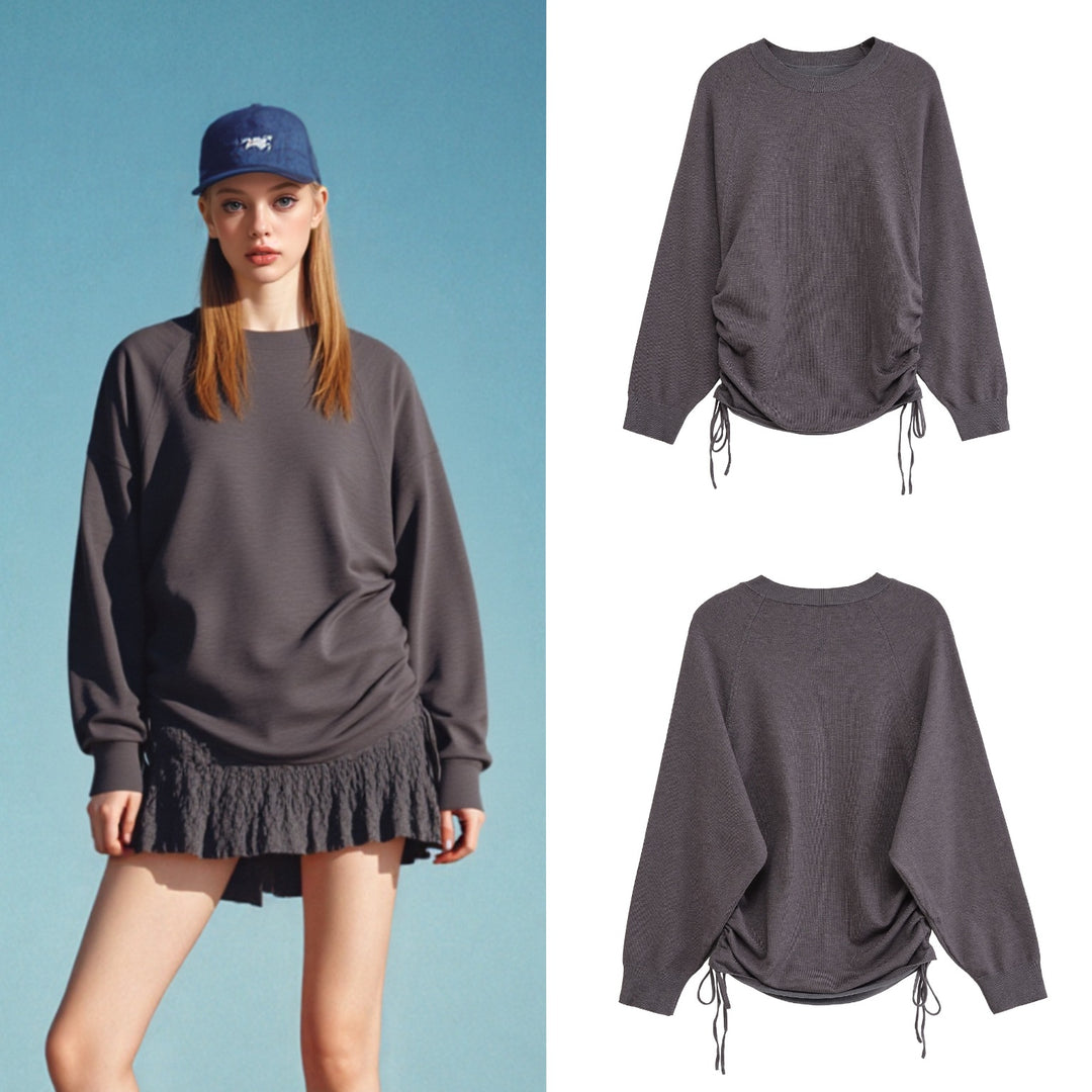Damen Sportlicher Pullover mit seitlichen Schnürungen R&B