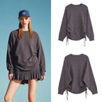 Damen Sportlicher Pullover mit seitlichen Schnürungen R&B