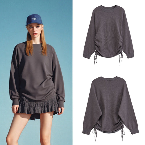 Damen Sportlicher Pullover mit seitlichen Schnürungen R&B