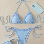 Damen Triangel-Bikini mit lässigen BindR&Bändern R&B