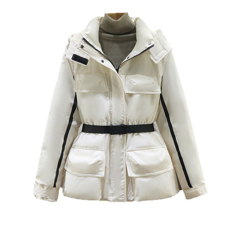 Damen Isolierte Parkajacke mit praktischem Taillengürtel und großen Taschen R&B