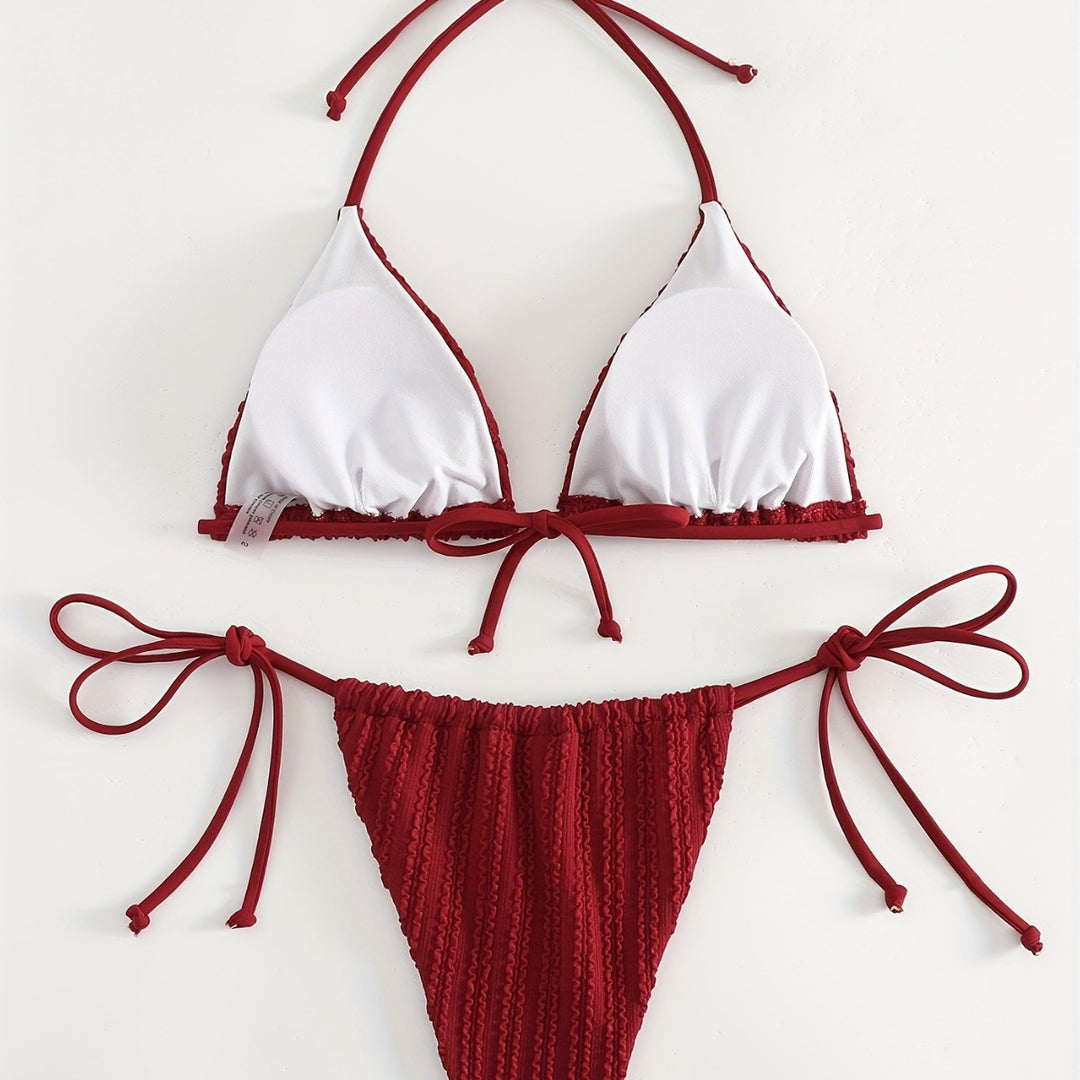 Damen Triangel-Bikini mit raffinierten Rüschen R&B