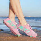 Damen Leichte und atmungsaktive Freizeitschuhe mit elastischem Schnürsystem
