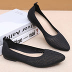 Damen Bequeme Ballerinas aus atmungsaktivem Netzmaterial