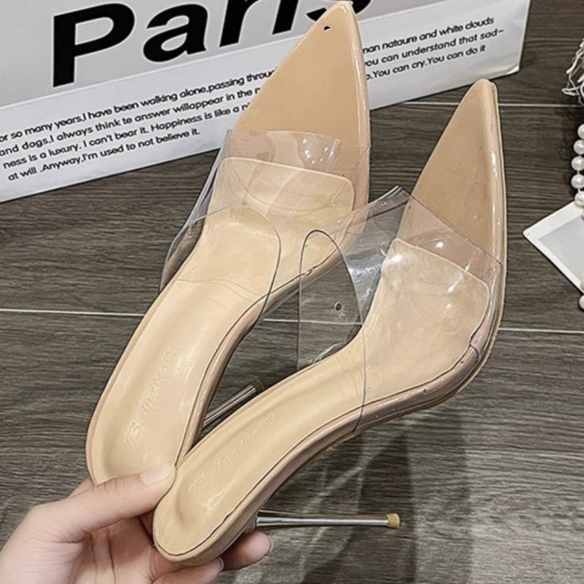 Damen transparente High Heel Sandalen mit elegantem Design R&B