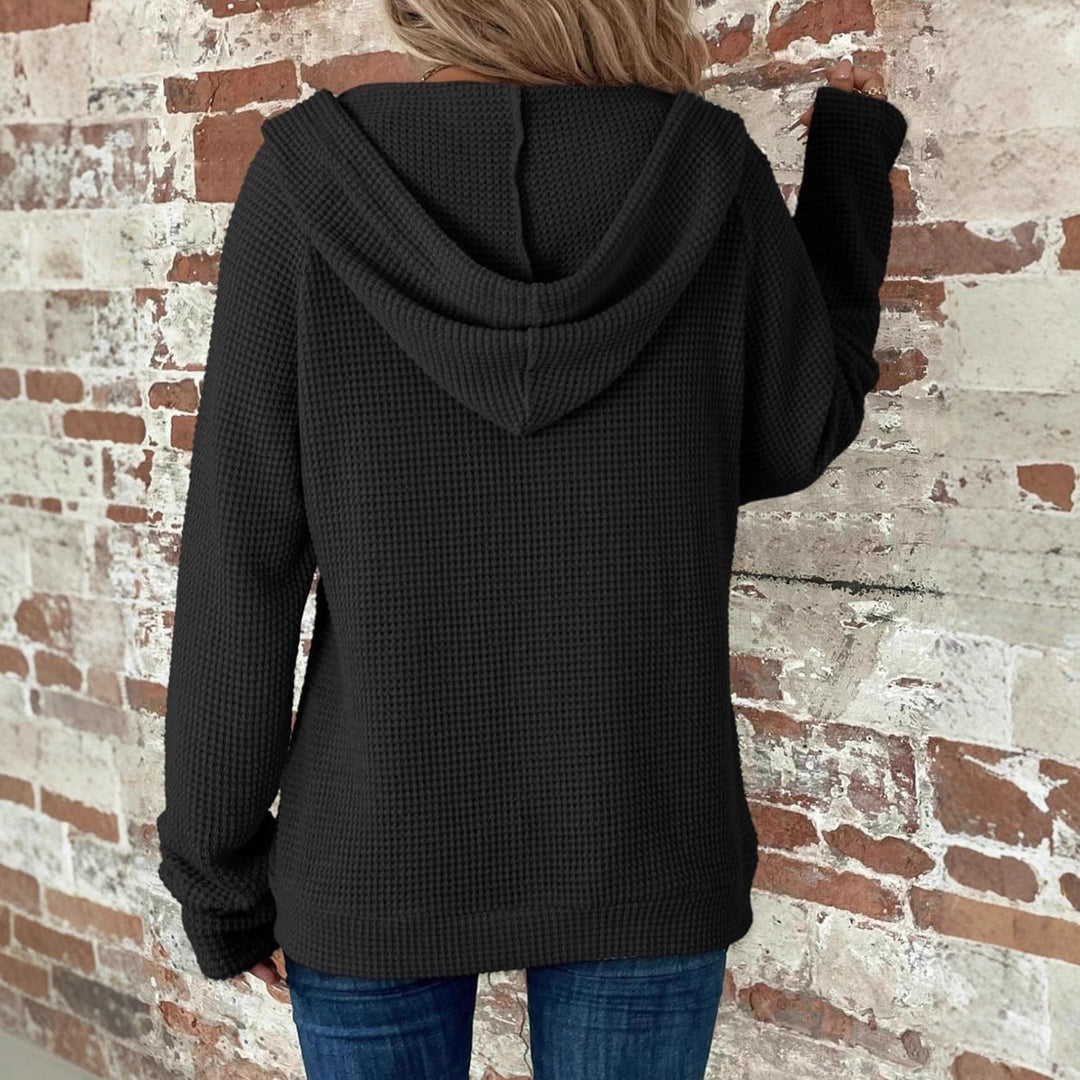 Damen Kapuzenjacke mit strukturierter Waffeloptik und praktischen Taschen R&B