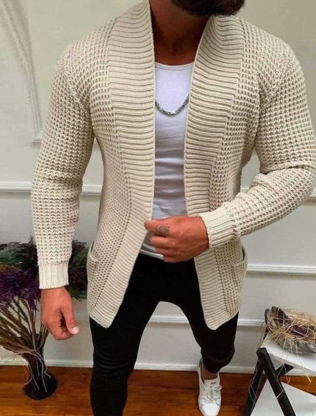 Herren Strickjacke mit modernem Schnitt R&B