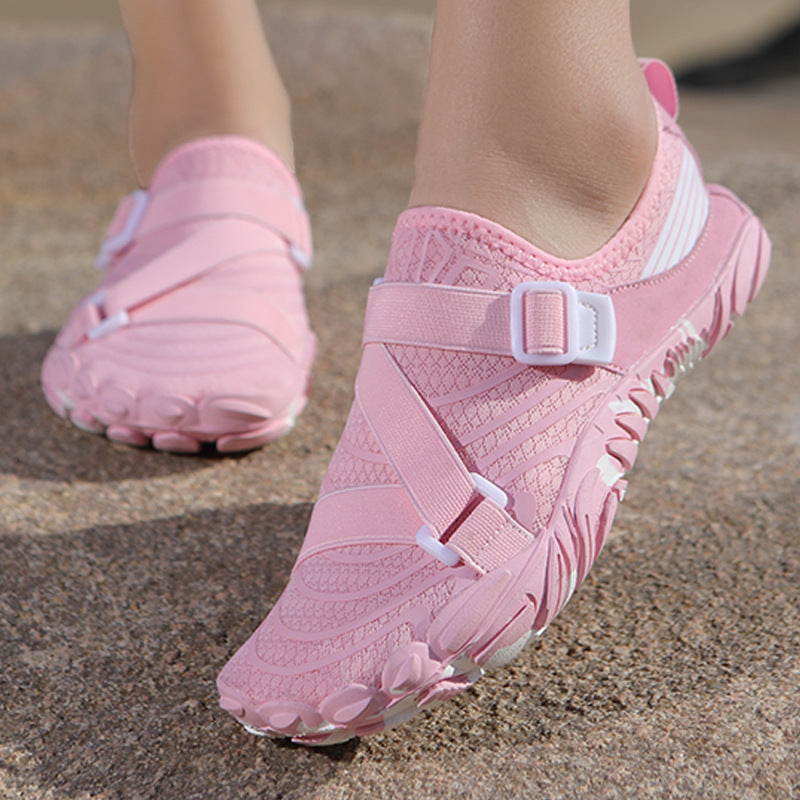 Damen Sportliche Aquafitness-Schuhe mit verstellbarem Gurt und rutschfester Sohle R&B