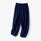 Damen Bequeme lockere Harem-Hose mit elastischem Bund R&B