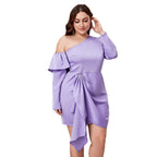 Damen figurbetontes One-Shoulder Kleid R&B