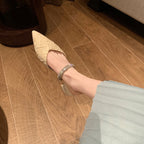 Damen Slingback-Pumps mit glitzerndem Riemchen und eleganter Spitze