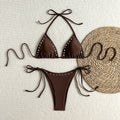 Damen Triangel-Bikini mit glänzenden Akzenten R&B